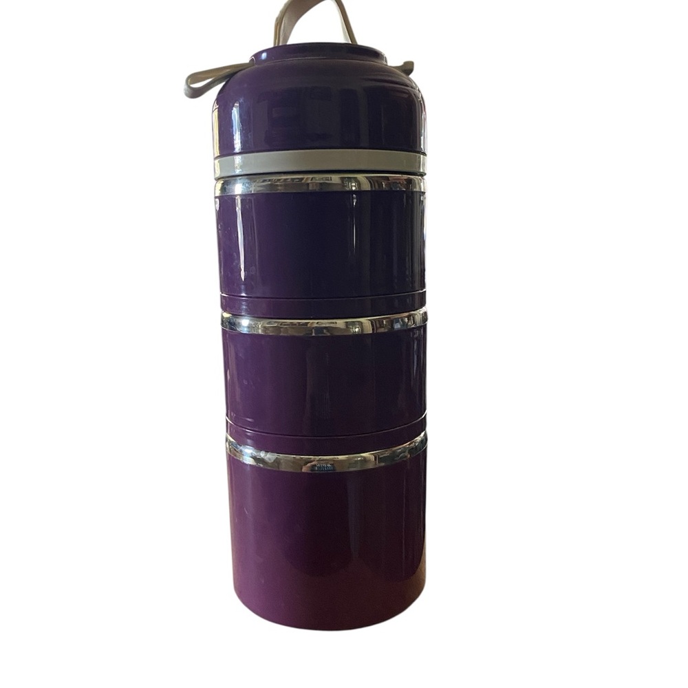 Purple Stainless Steel Stackable Thermal Compartment Lunch/Snack Box